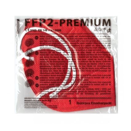 DEXXON MEDICAL Hengityssuojain FFP2 NR Punainen 50kpl