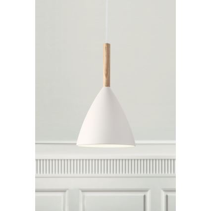 DFTP by Nordlux - Kattokruunu johdossa PURE 1xE27/40W/230V halkaisija 20 cm valkoinen/tuhka