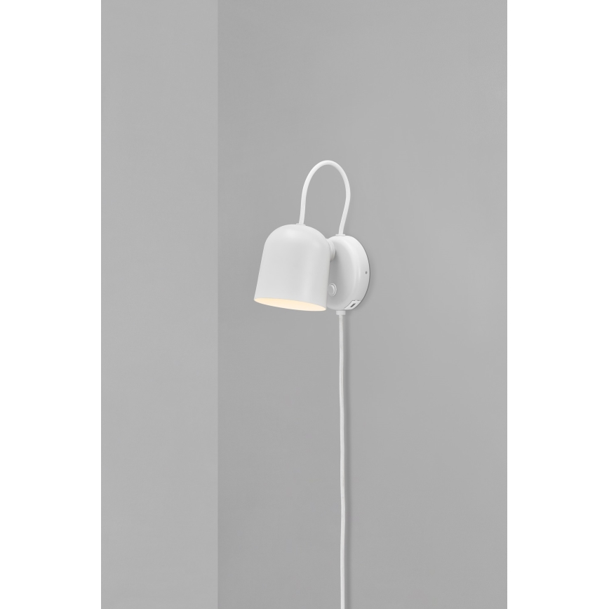 DFTP by Nordlux - Seinään asennettava kohdevalaisin USB-portilla ANGLE 1xGU10/25W/230V valkoinen