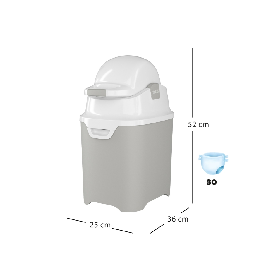 DiaperChamp - Vaippa-astia ONE harmaa