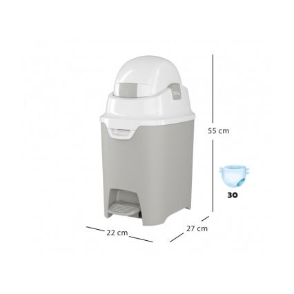 DiaperChamp - Vaipparoskis ONE HANDSFREE harmaa
