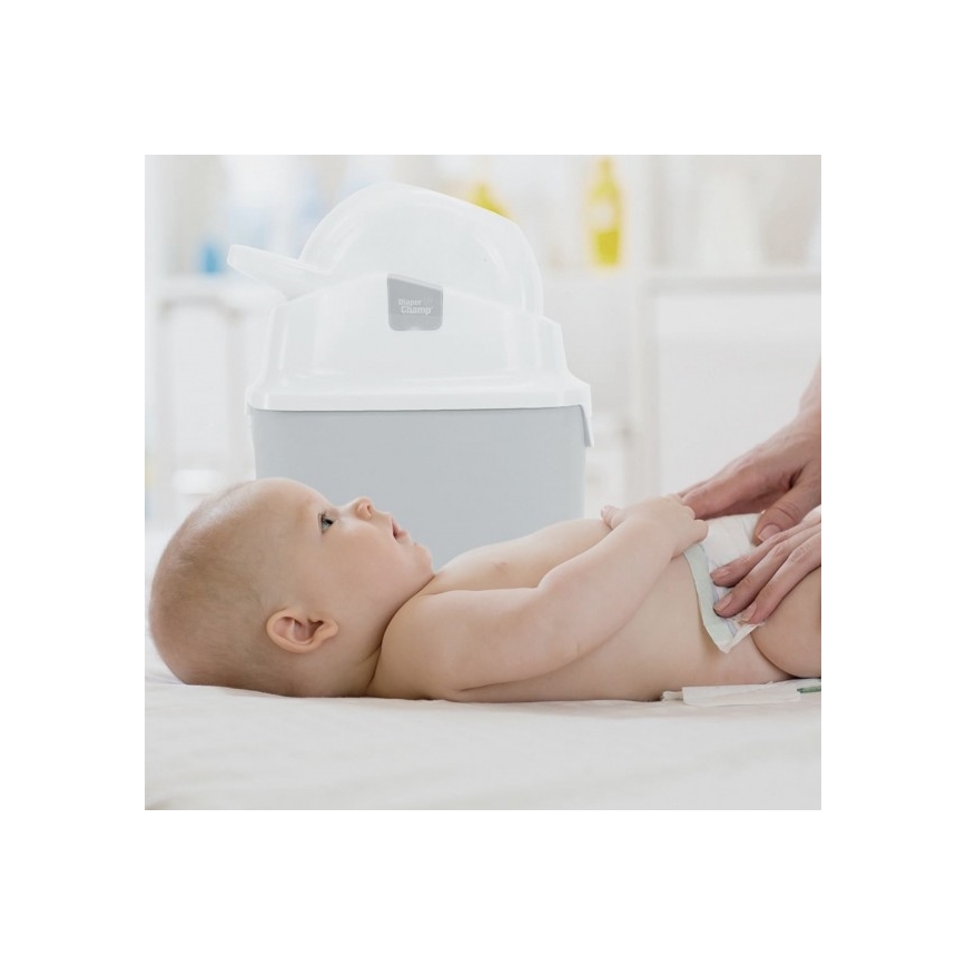 DiaperChamp - Vaipparoskis ONE valkoinen