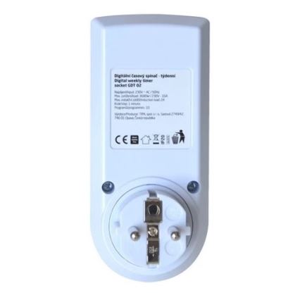 Digitaalinen ajastinkytkin viikko 16A/230V
