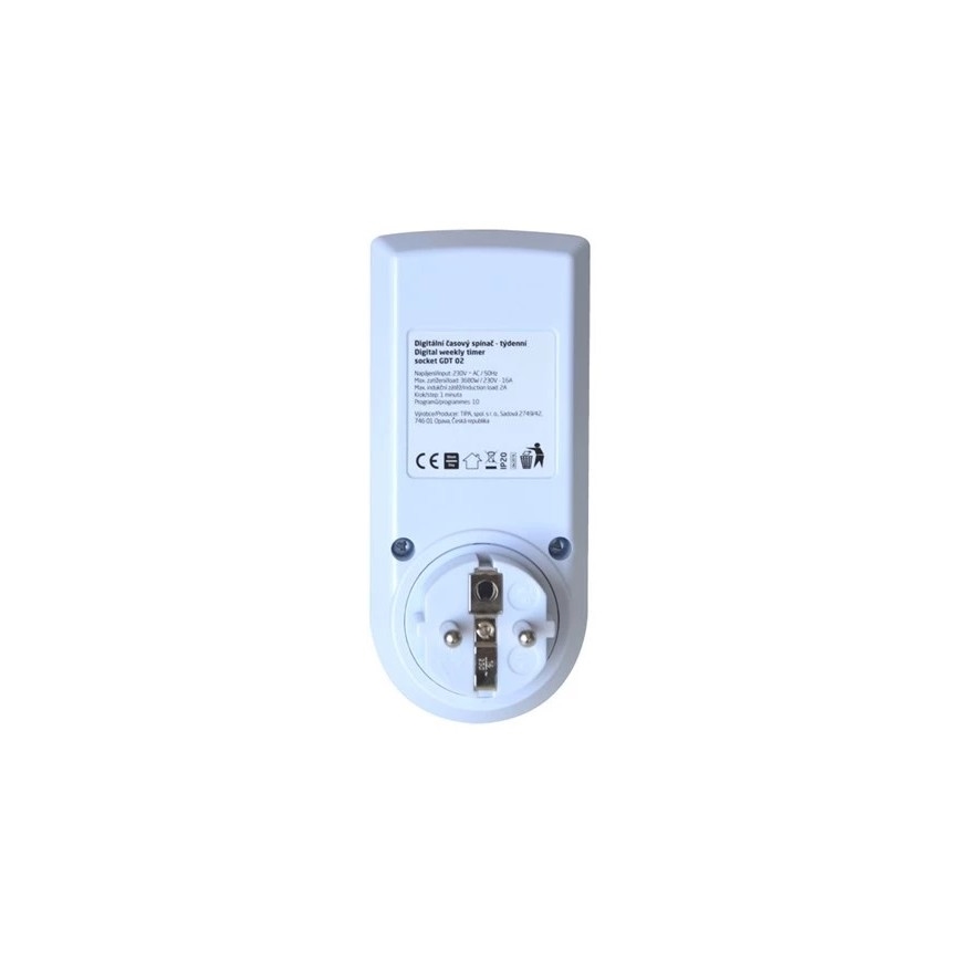Digitaalinen ajastinkytkin viikko 16A/230V