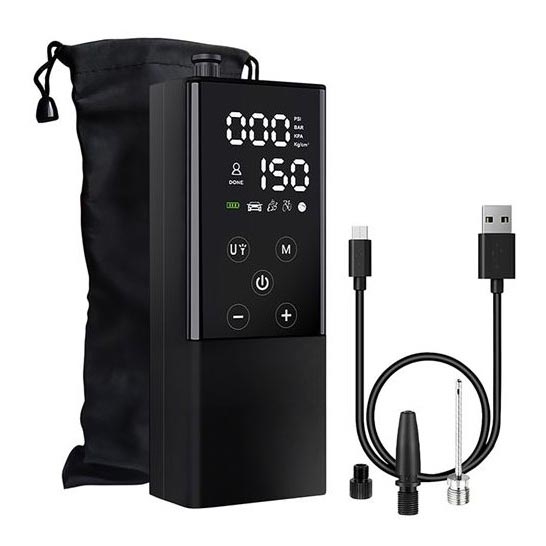 Digitaalinen taskukompressori 2000 mAh 5V musta