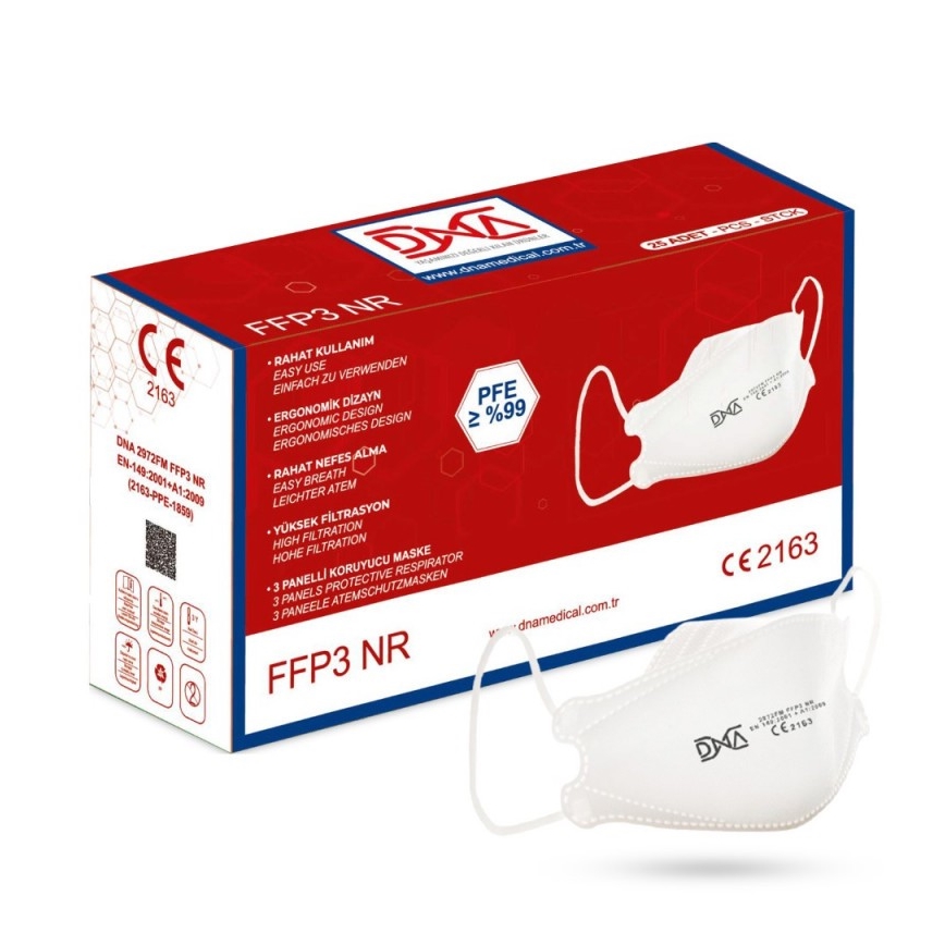 DNA Hengityssuojain FFP3 NR CE 2163 Medical 100kpl