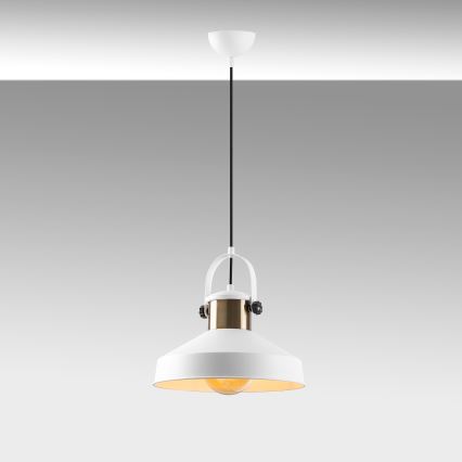 DODO riippuvalaisin vaijerilla 1xE27/40W/230V valkoinen/pronssi