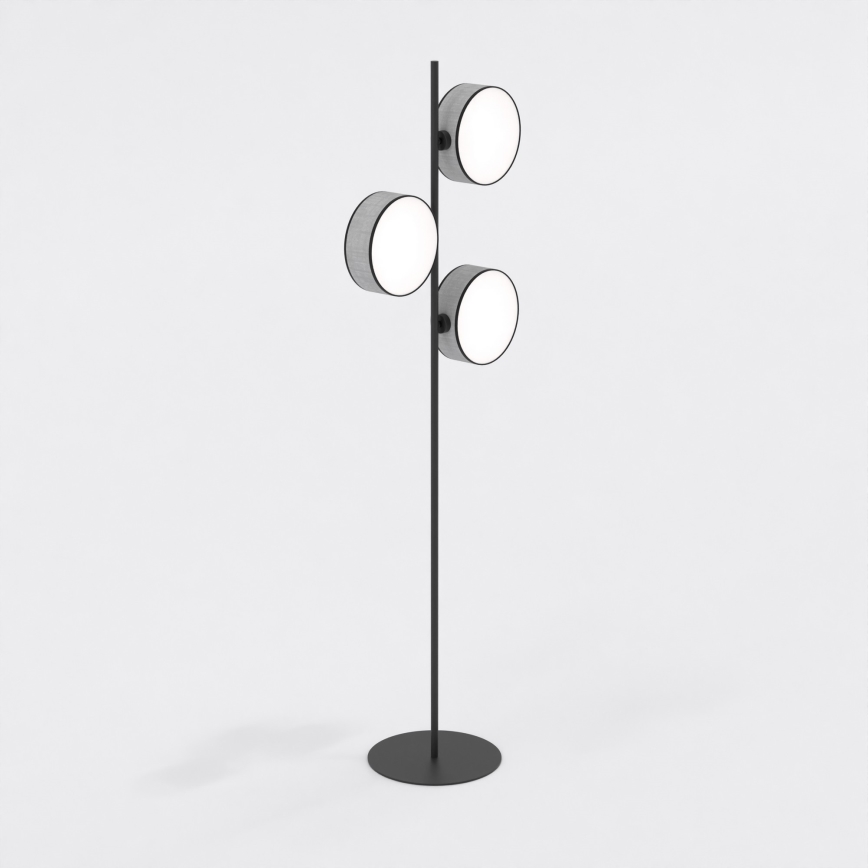 DRUMZ-lattiavalaisin 3xE14/10W/230V harmaa