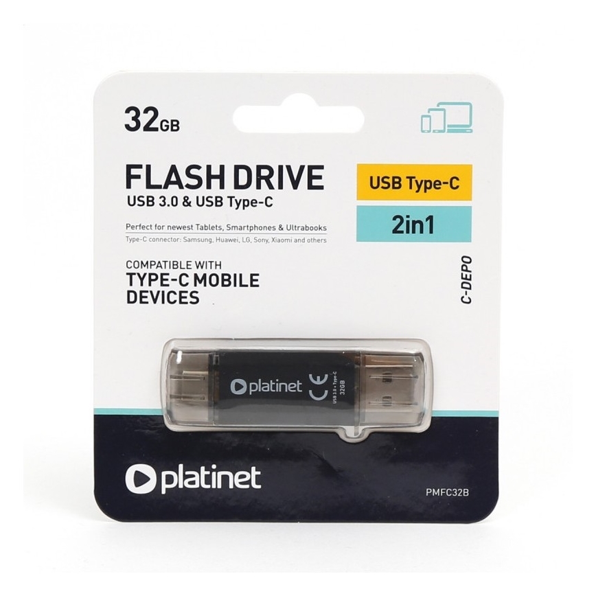 Dual Flash Disk USB 3.0 + USB-C 32GB