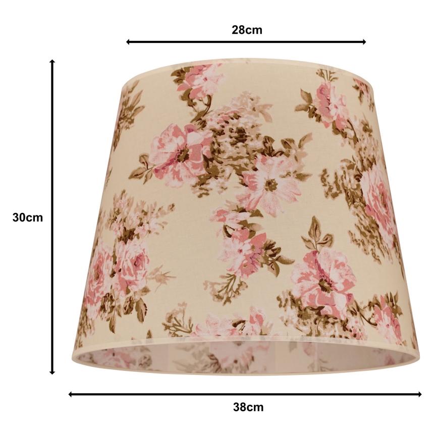 Duolla - Varjostin kattokruunuun CLASSIC L E27 halkaisija 38 cm ruusu