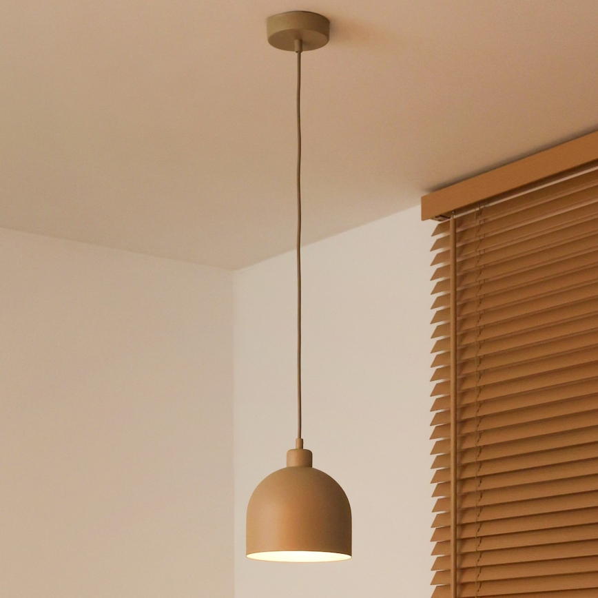 Duolla - IRONLINE-riippuvalaisin 1xE27/15W/230V, halkaisija 17 cm, beige
