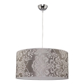Duolla - Kattokruunu johdossa ALTO 1xE27/40W/230V halkaisija 45 cm hopea