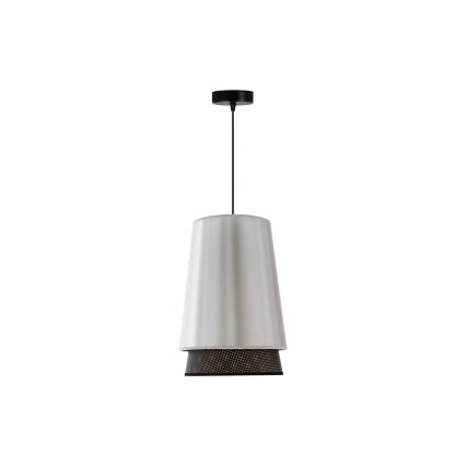 Duolla - Kattokruunu johdossa BELL SHINY 1xE27/15W/230V halkaisija 25 cm hopea/musta