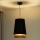 Duolla - Kattokruunu johdossa BELL SHINY 1xE27/15W/230V halkaisija 25 cm musta/kupari