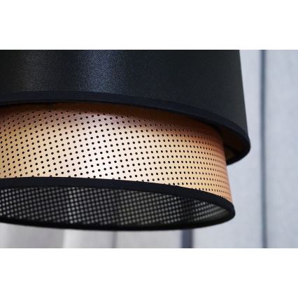 Duolla - Kattokruunu johdossa BELL SHINY 1xE27/15W/230V halkaisija 25 cm musta/kupari