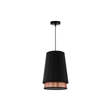 Duolla - Kattokruunu johdossa BELL SHINY 1xE27/15W/230V halkaisija 25 cm musta/kupari