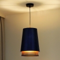 Duolla - Kattokruunu johdossa BELL SHINY 1xE27/15W/230V halkaisija 25 cm sininen/kupari