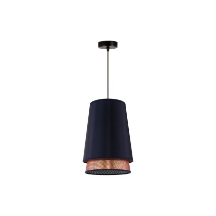 Duolla - Kattokruunu johdossa BELL SHINY 1xE27/15W/230V halkaisija 25 cm sininen/kupari