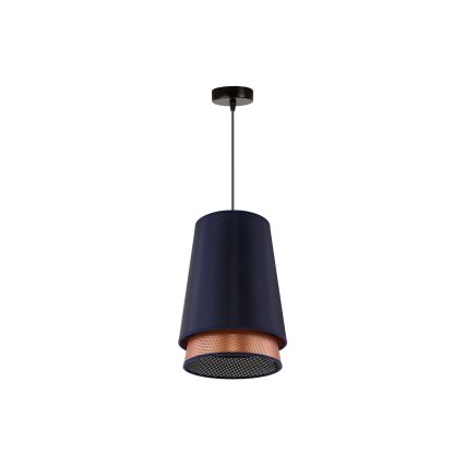 Duolla - Kattokruunu johdossa BELL SHINY 1xE27/15W/230V halkaisija 25 cm sininen/kupari