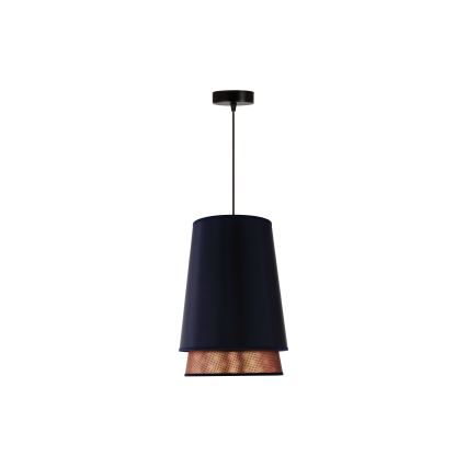 Duolla - Kattokruunu johdossa BELL SHINY 1xE27/15W/230V halkaisija 25 cm sininen/kupari