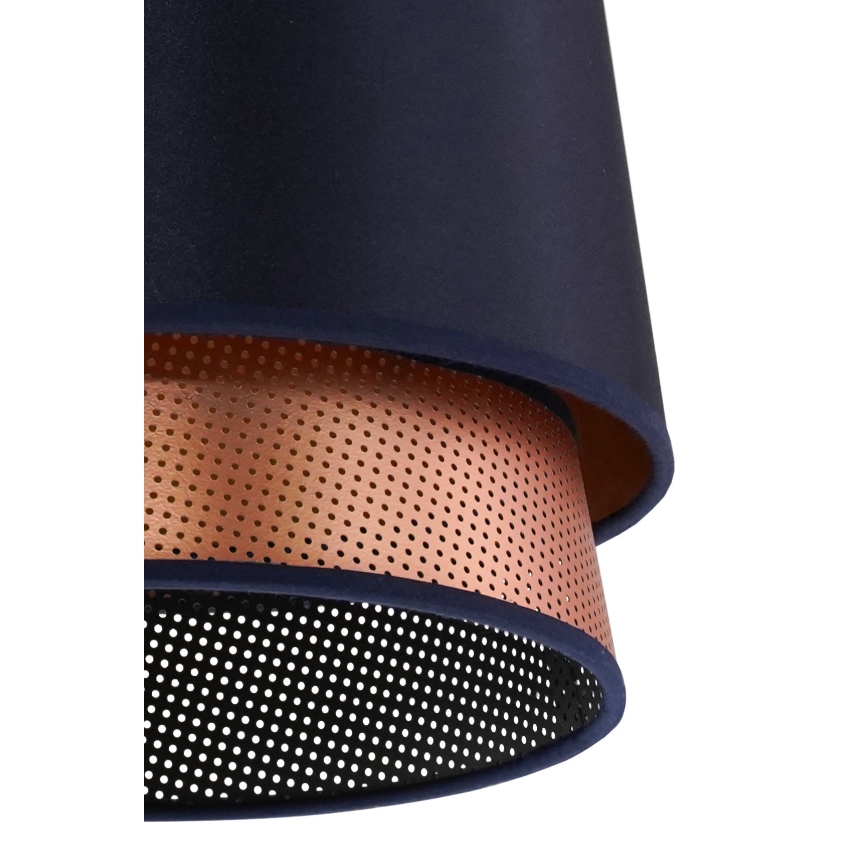 Duolla - Kattokruunu johdossa BELL SHINY 1xE27/15W/230V halkaisija 25 cm sininen/kupari
