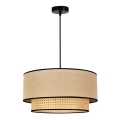 Duolla - Kattokruunu johdossa BOHO 1xE27/15W/230V halkaisija 45 cm beige/rottinki