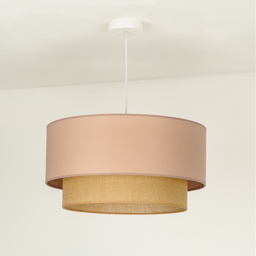 Duolla - Kattokruunu johdossa BOHO 1xE27/15W/230V halkaisija 45 cm beige/ruskea