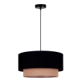 Duolla - Kattokruunu johdossa BOHO 1xE27/15W/230V halkaisija 45 cm musta/ruskea