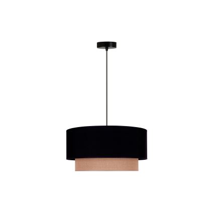 Duolla - Kattokruunu johdossa BOHO 1xE27/15W/230V halkaisija 45 cm musta/ruskea