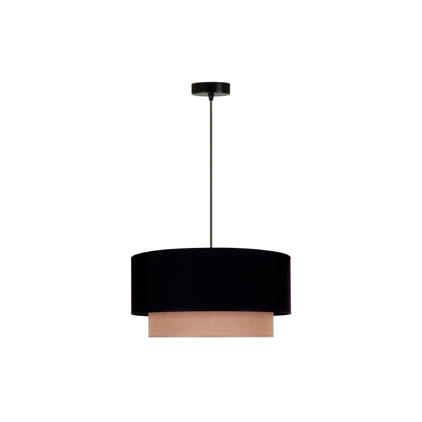 Duolla - Kattokruunu johdossa BOHO 1xE27/15W/230V halkaisija 45 cm musta/ruskea