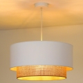 Duolla - Kattokruunu johdossa BOHO 1xE27/15W/230V halkaisija 45 cm valkoinen/ruskea