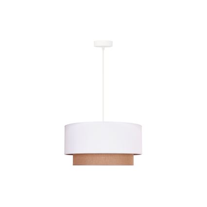 Duolla - Kattokruunu johdossa BOHO 1xE27/15W/230V halkaisija 45 cm valkoinen/ruskea