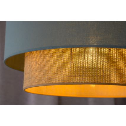 Duolla - Kattokruunu johdossa BOHO 1xE27/15W/230V halkaisija 45 cm vihreä/ruskea