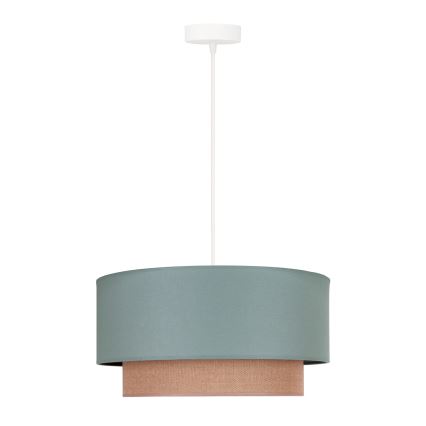 Duolla - Kattokruunu johdossa BOHO 1xE27/15W/230V halkaisija 45 cm vihreä/ruskea