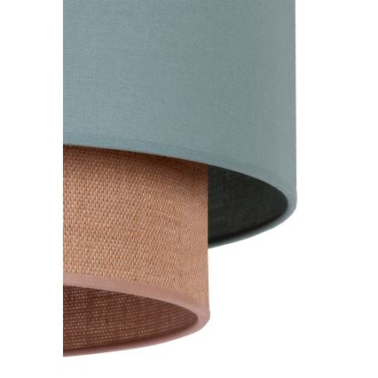 Duolla - Kattokruunu johdossa BOHO 1xE27/15W/230V halkaisija 45 cm vihreä/ruskea