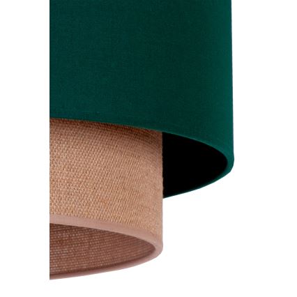 Duolla - Kattokruunu johdossa BOHO 1xE27/15W/230V halkaisija 45 cm vihreä/ruskea