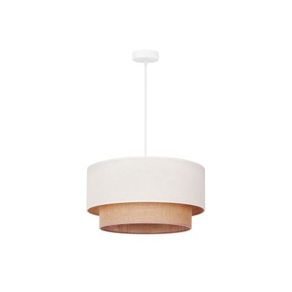 Duolla - Kattokruunu johdossa BOHO 1xE27/15W/230V halkaisija 60 cm beige/ruskea