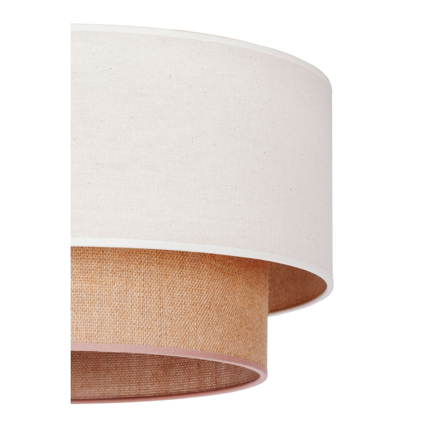 Duolla - Kattokruunu johdossa BOHO 1xE27/15W/230V halkaisija 60 cm beige/ruskea