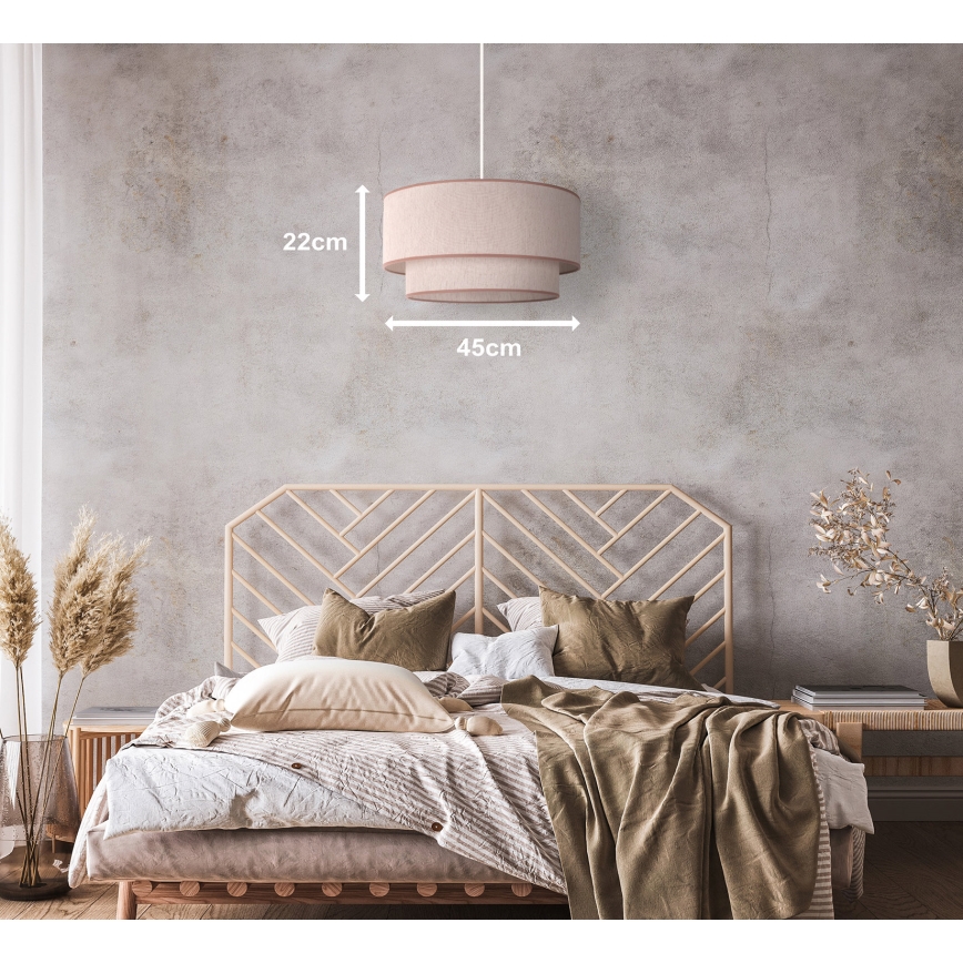Duolla - Kattokruunu johdossa BOHO 1xE27/40W/230V halkaisija 45 cm beige