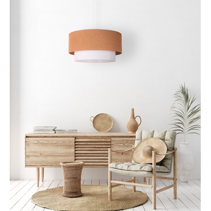 Duolla - Kattokruunu johdossa BOHO 1xE27/40W/230V halkaisija 45 cm beige/valkoinen