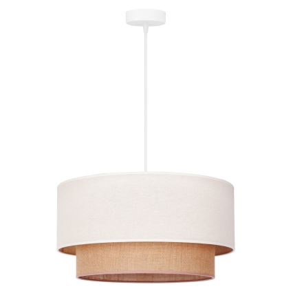 Duolla - Kattokruunu johdossa BOHO 1xE27/40W/230V halkaisija 45 cm kerma/ruskea