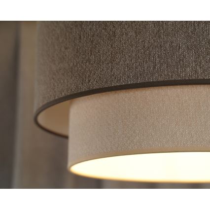 Duolla - Kattokruunu johdossa BOHO ECO RECYCLING 1xE27/15W/230V halkaisija 45 cm ruskea/kerma