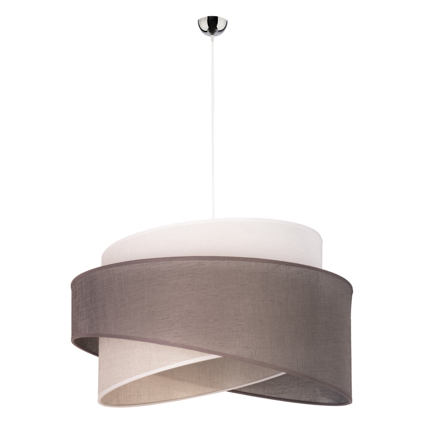 Duolla - Kattokruunu johdossa BROOKLYN 1xE27/40W/230V halkaisija 50 cm harmaa/beige/valkoinen