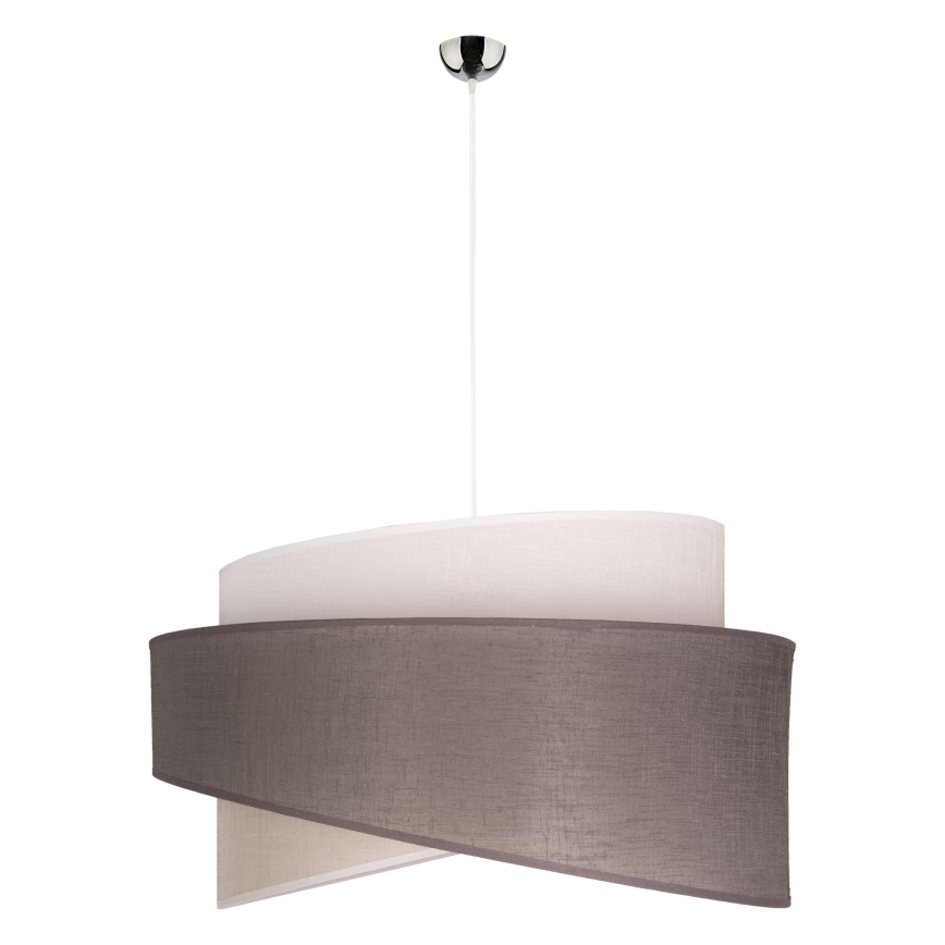 Duolla - Kattokruunu johdossa BROOKLYN 1xE27/40W/230V halkaisija 50 cm harmaa/beige/valkoinen