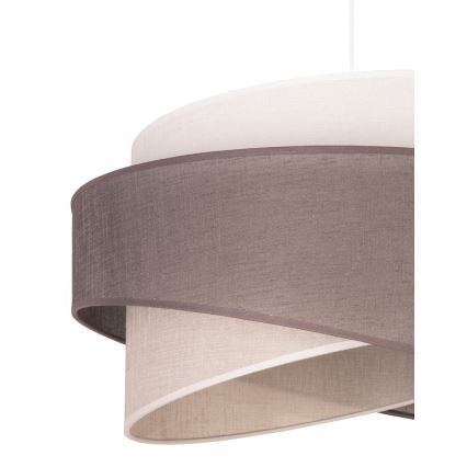 Duolla - Kattokruunu johdossa BROOKLYN 1xE27/40W/230V halkaisija 50 cm harmaa/beige/valkoinen
