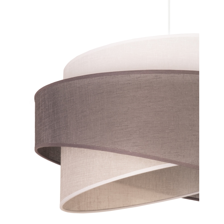 Duolla - Kattokruunu johdossa BROOKLYN 1xE27/40W/230V halkaisija 50 cm harmaa/beige/valkoinen