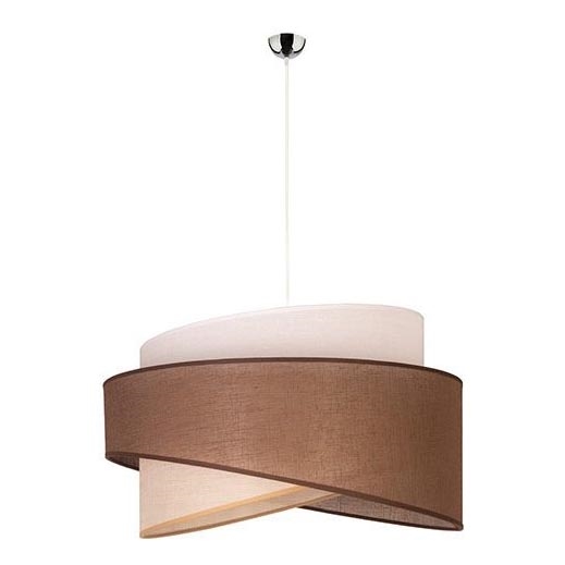 Duolla - Kattokruunu johdossa BROOKLYN 1xE27/40W/230V halkaisija 50 cm ruskea/beige/valkoinen