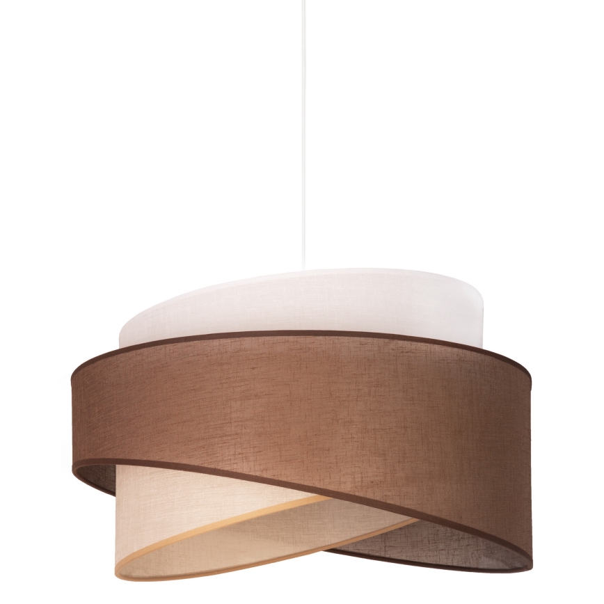 Duolla - Kattokruunu johdossa BROOKLYN 1xE27/40W/230V halkaisija 50 cm ruskea/beige/valkoinen