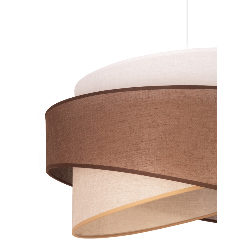Duolla - Kattokruunu johdossa BROOKLYN 1xE27/40W/230V halkaisija 50 cm ruskea/beige/valkoinen