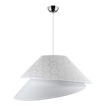 Duolla - Kattokruunu johdossa COCO 1xE27/40W/230V halkaisija 50 cm valkoinen